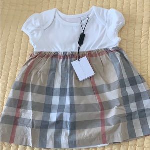 Pale Classic Check Burberry infant dress